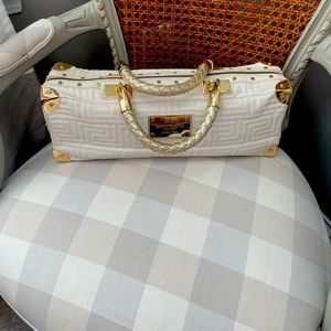 Versace Couture “Snap Out of it” leather box top bag